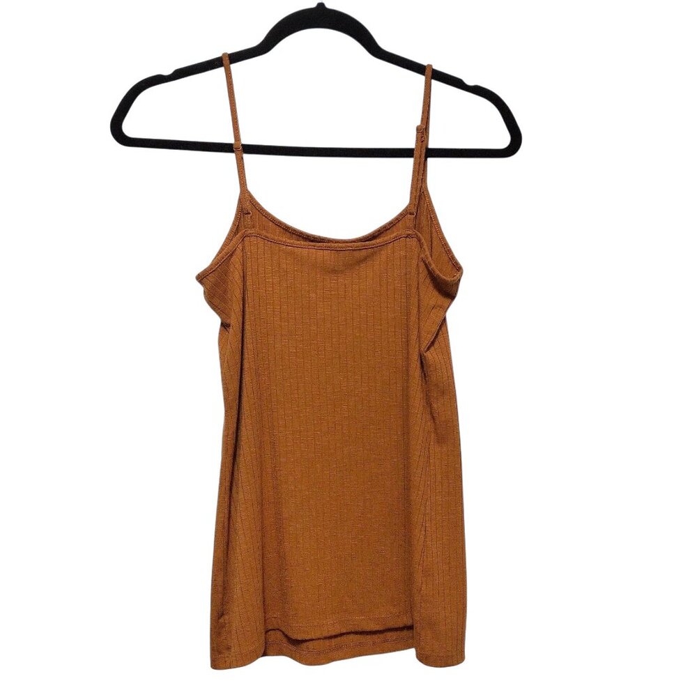 Loft Solid Rust Orange Ribbed Adjustable Strap Ca… - image 2